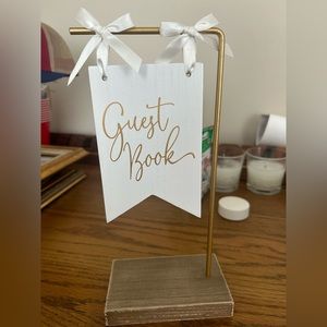 Wedding guest book sign